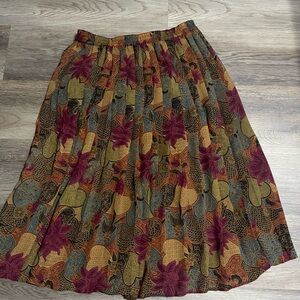 Alfred Dunner Autumn Tones A-Line Skirt Vintage